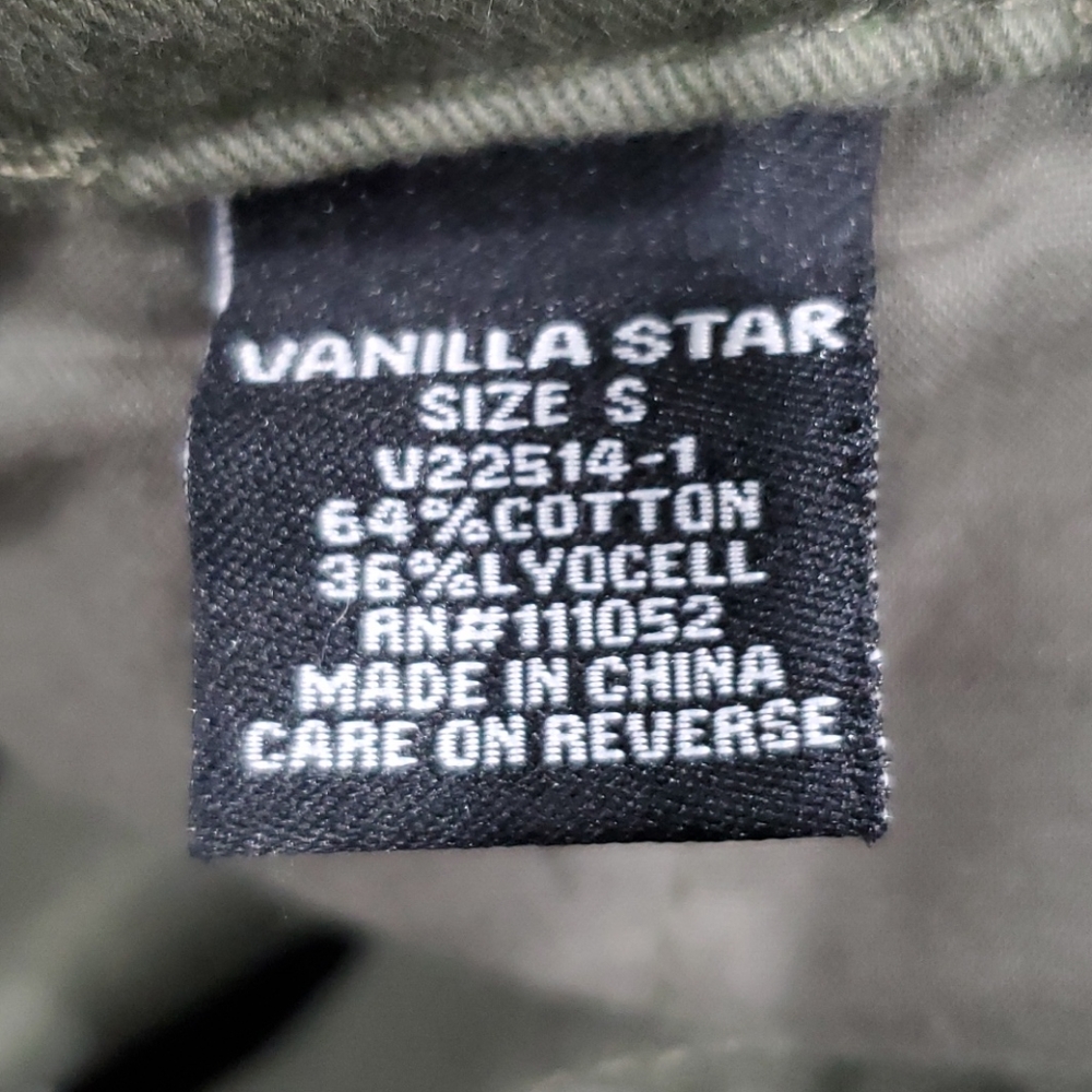 Vanilla Star Olive Utility Button Front Joggers - image 5